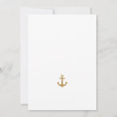 Stijlvolle Nautical Rehearings Dinner Invitation Kaart (Achterkant)