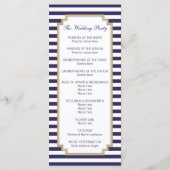 Stijlvolle Nautical Wedding Program Rack-Kaarten Programmakaart (Achterkant)