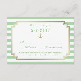 Stijlvolle Nautical Wedding RSVP Kaart Keuze uit