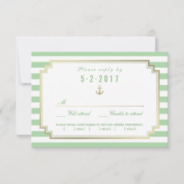 Stijlvolle Nautical Wedding RSVP Kaart Keuze uit