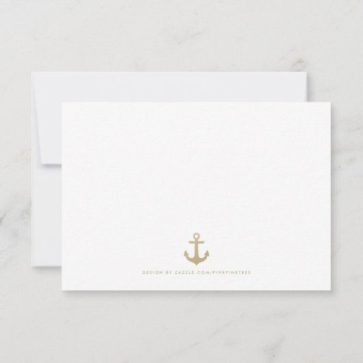 Stijlvolle Nautical Wedding RSVP Kaart Keuze uit (Achterkant)