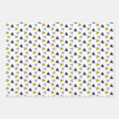 Stijlvolle Navy Blue Christmas Thema Mix Trio Inpakpapier Vel (Voorkant 2)