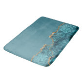 Stijlvolle Navy Blue Gold Agaat Geode Chic Badmat (Gekanteld)
