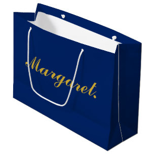 Stijlvolle Navy Grote Gepersonaliseerde Cadeautas