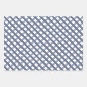 Stijlvolle Navy Spot Plaid Christmas Tree Mix Trio Inpakpapier Vel (Voorkant 2)