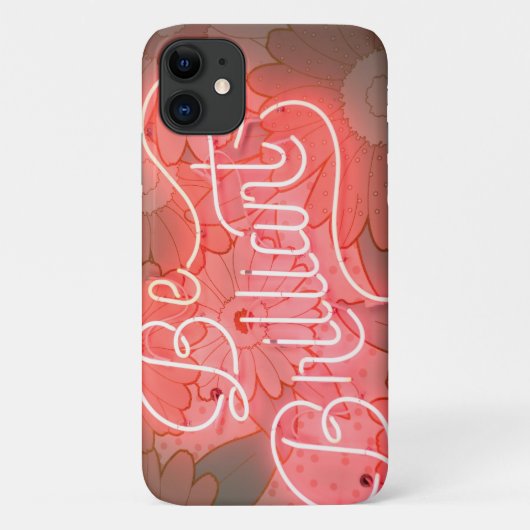 Stijlvolle neon zijn briljante bloemen Case-Mate iPhone case (Achterkant)