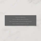 Stijlvolle nepsilveren ring met chic monogram mini visitekaartje (Achterkant)