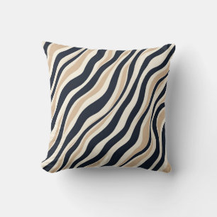Stijlvolle Neutral Beige Cream Charcoal Abstract W Kussen