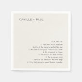 Stijlvolle neutrale minimalistische bruiloft servet (Voorkant)