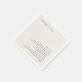 Stijlvolle neutrale minimalistische bruiloft servet (Hoek)