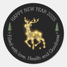 Stijlvolle Nieuwjaarsgroet Sticker