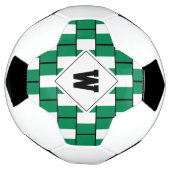Stijlvolle NIGERIA VLAG Monogram Voetbal (Gedraaid)