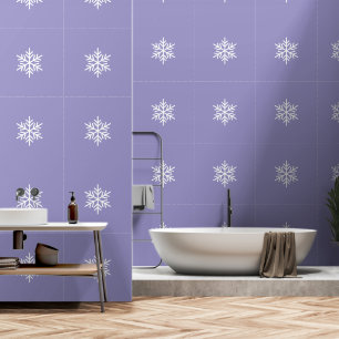 Stijlvolle Noordse Sneeuwvlokken Op Licht Pastel P Behang