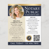 Stijlvolle notaris openbare diensten foto blauw go flyer (Voorkant)