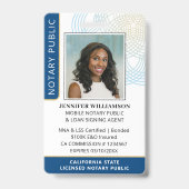 Stijlvolle Notaris Openbare Foto QR Code ID Marine Badge (Voorzijde)