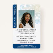 Stijlvolle Notaris Openbare Foto QR Code ID Marine Badge (Voorkant)