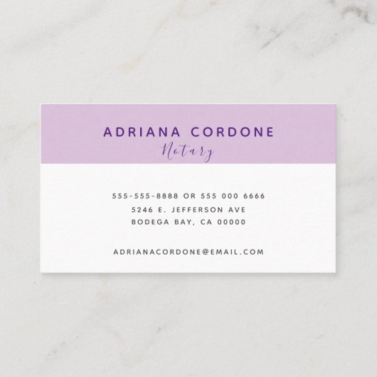 Stijlvolle Notarische openbare Waterverf Visitekaartje (Achterkant)