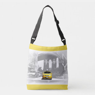 Stijlvolle NYC New York City Brooklyn Gele Taxi Crossbody Tas