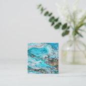 Stijlvolle oceaanscène voor acrylverf vierkante visitekaartje (Staand voorkant)