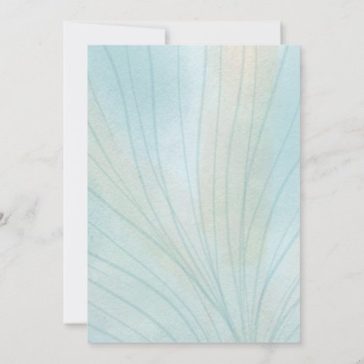 Stijlvolle Ocean Shell-Ebrate thema kleurrijke par Kaart (Achterkant)