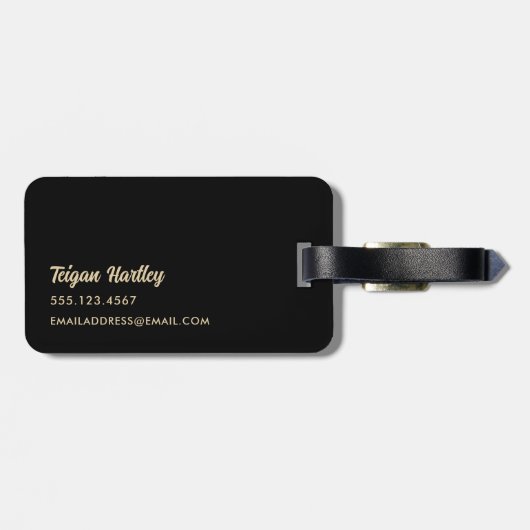 Stijlvolle Oerwoud Luipaard Bloemnaam Kinder | Zwa Bagagelabel (Achterkant horizontaal)