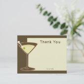 Stijlvolle Olijfgroen Modern Vrijgezellenfeest Bla Bedankkaart (Staand voorkant)