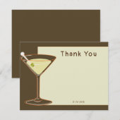 Stijlvolle Olijfgroen Modern Vrijgezellenfeest Bla Bedankkaart (Voorkant / Achterkant)