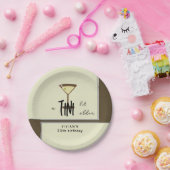 Stijlvolle olijfgroen moderne verjaardag papieren bordje (Feest)