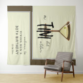 Stijlvolle Olive Martini Verjaardag Welkom Wandkleed (In Situ (horizontaal))