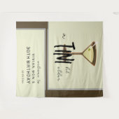 Stijlvolle Olive Martini Verjaardag Welkom Wandkleed (Voorkant (horizontaal))