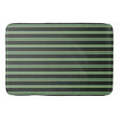 Stijlvolle  Olive Sage Groen Zwart 3D Gestreept Badmat (Voorkant)