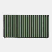 Stijlvolle Olive Sage Groen Zwart 3D Gestreept Bureaumat (Voorkant)