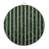 Stijlvolle  Olive Sage Groen Zwart 3D Gestreept Dartbord (Voorkant)