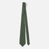 Stijlvolle Olive Sage Groen Zwart 3D Gestreept Stropdas (Voorkant)