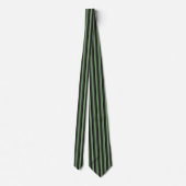 Stijlvolle Olive Sage Groen Zwart 3D Gestreept Stropdas (Achterkant)