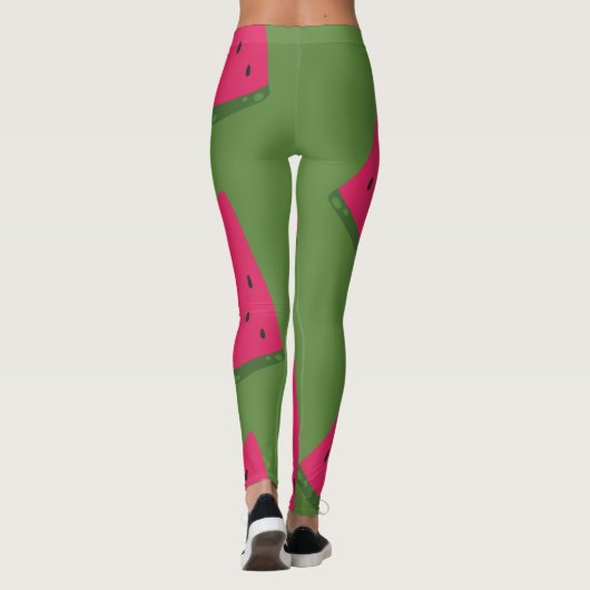 Stijlvolle Olive Watermelon Leggings (Achterkant)