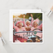 Stijlvolle oma, gelukkige verjaardag oma kaart (Voorkant / Achterkant in situ)