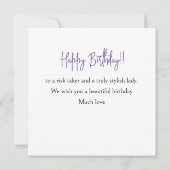 Stijlvolle oma, gelukkige verjaardag oma kaart (Achterkant)