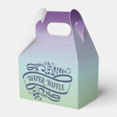 Stijlvolle Ombre Baby shower luier Raffle Bedankdoosjes (Voorkant Zijde)