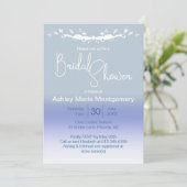 Stijlvolle Ombre Blue Pastel Vrijgezellenfeest Sja Kaart (Staand voorkant)