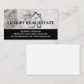 Stijlvolle onroerend goed Logo | Marmer Visitekaartje (Voorkant / Achterkant)