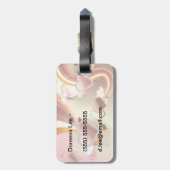 Stijlvolle ontwerpachtergrond bagagelabel (Achterkant verticaal)