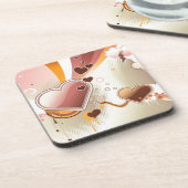 Stijlvolle ontwerpachtergrond bier onderzetter (Linkerzijde)