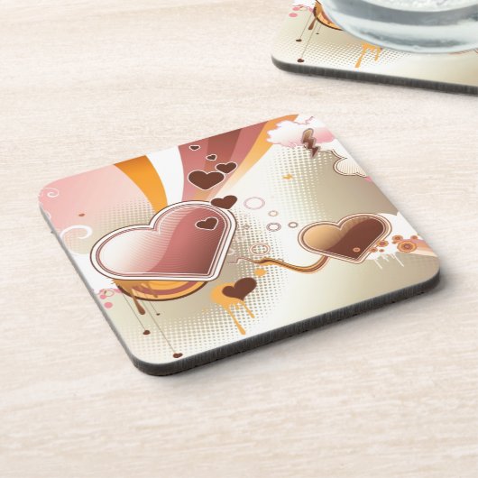 Stijlvolle ontwerpachtergrond bier onderzetter (Linkerzijde)