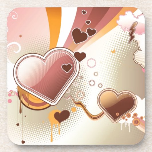 Stijlvolle ontwerpachtergrond bier onderzetter (Voorkant)