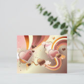 Stijlvolle ontwerpachtergrond briefkaart (Staand voorkant)