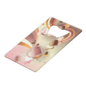 Stijlvolle ontwerpachtergrond creditkaart flessenopener (Voorkant Gekanteld)