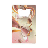 Stijlvolle ontwerpachtergrond creditkaart flessenopener (Achterkant)