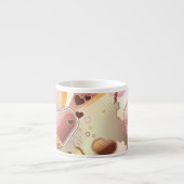 Stijlvolle ontwerpachtergrond espresso kop (Voorkant)