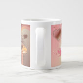 Stijlvolle ontwerpachtergrond grote koffiekop (Achterkant)